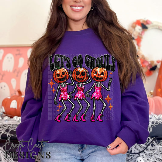 Let’s go ghouls (black letters)