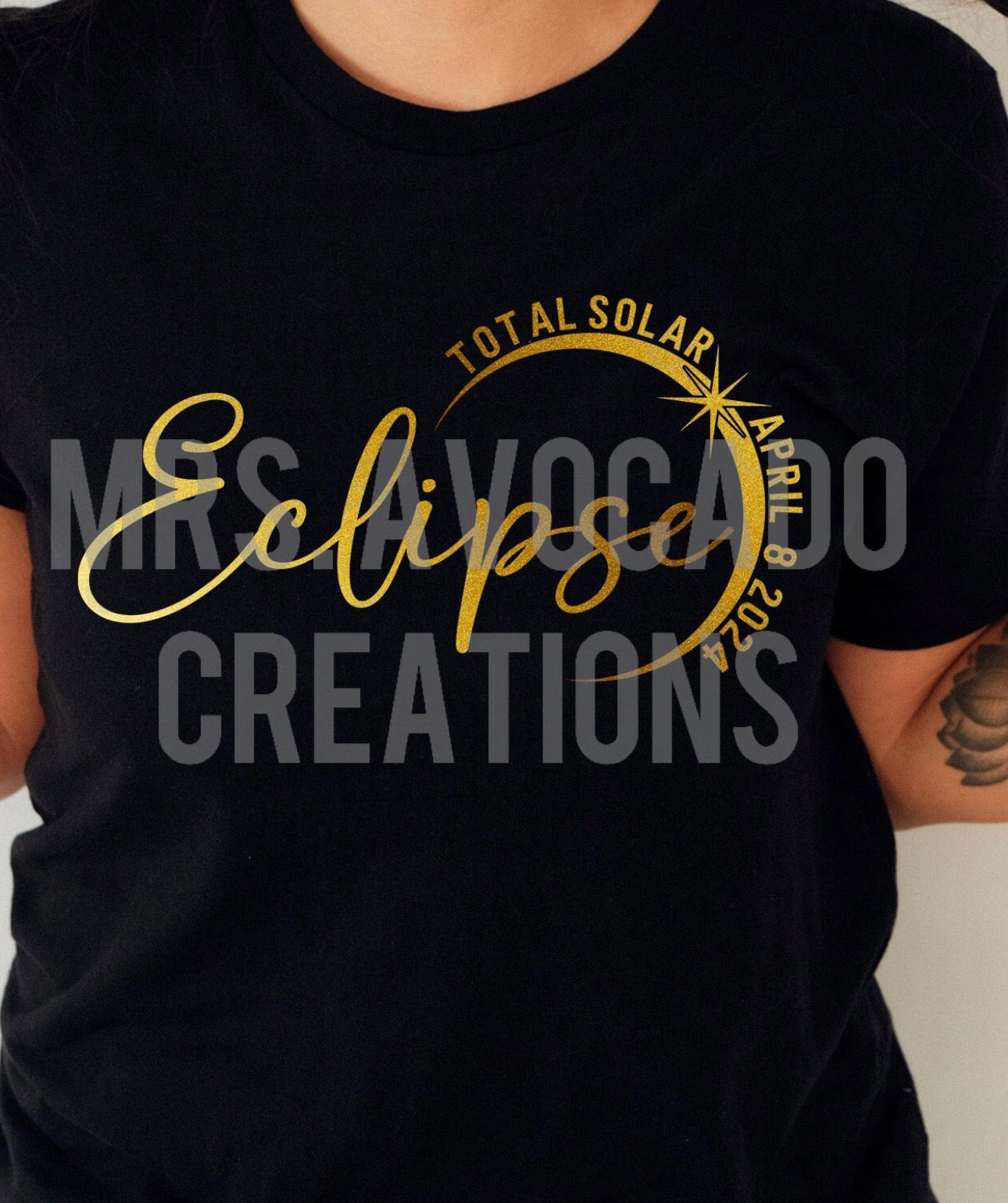 Solar Eclipse 2024 gold