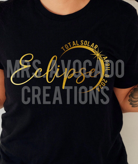 Solar Eclipse 2024 gold