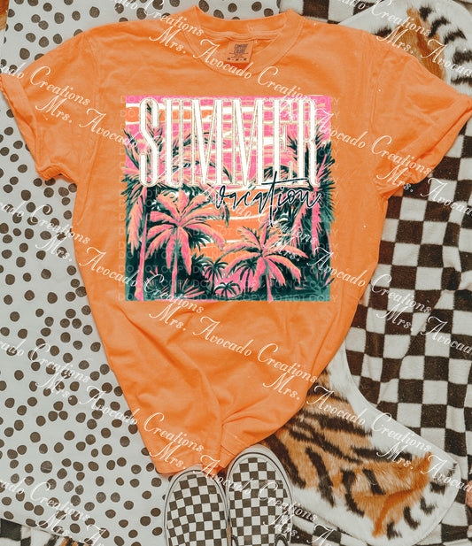 Summer palm trees