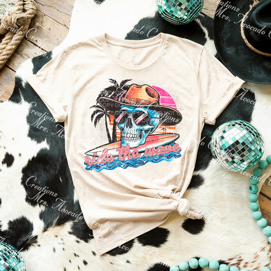 Ride the wave skull