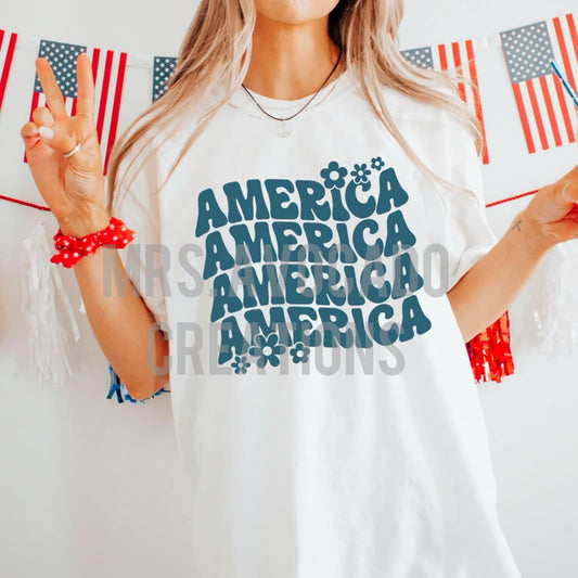 America (blue print)