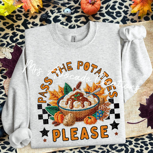Pass the potatoes please