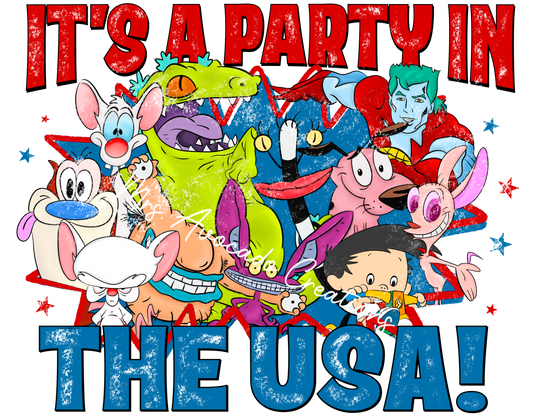 Party in USA cartoons