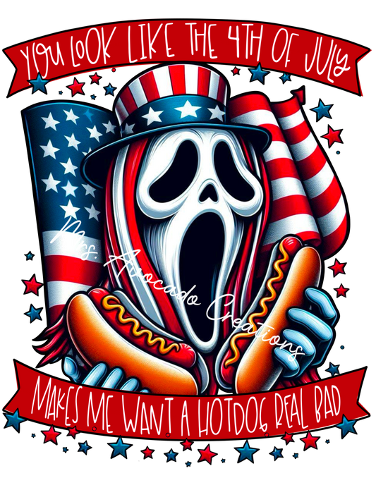 You look like the 4th of July Ghost Face