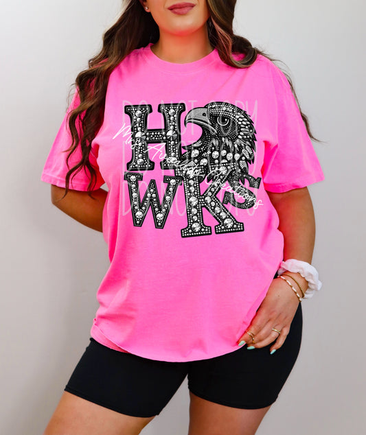 Faux Rhinestone Hawks