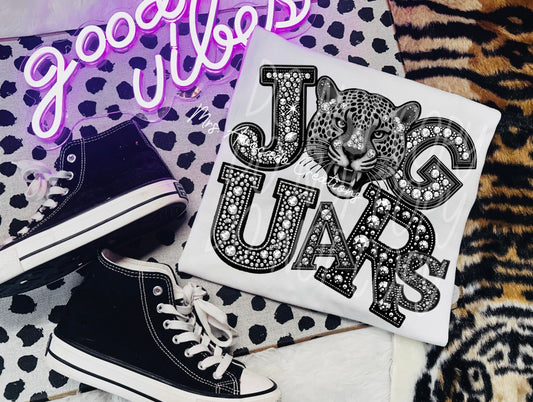 Faux Rhinestone Jaguars