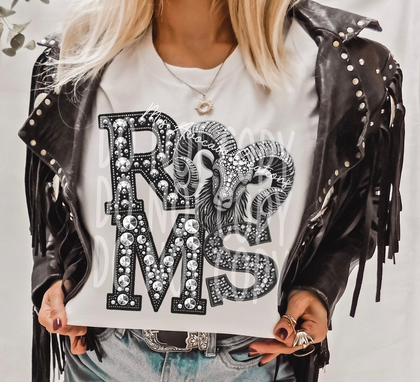 Faux Rhinestone Rams