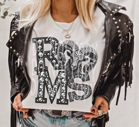 Faux Rhinestone Rams