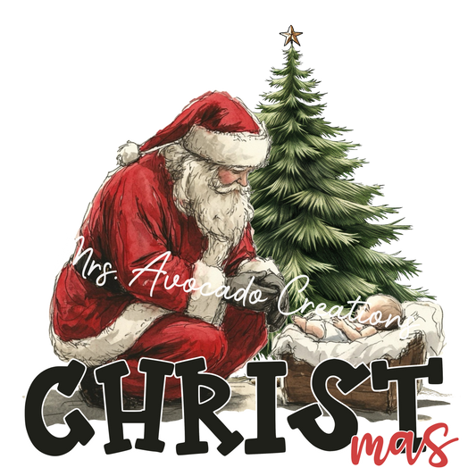 CHRIST mas Santa and Baby Jesus