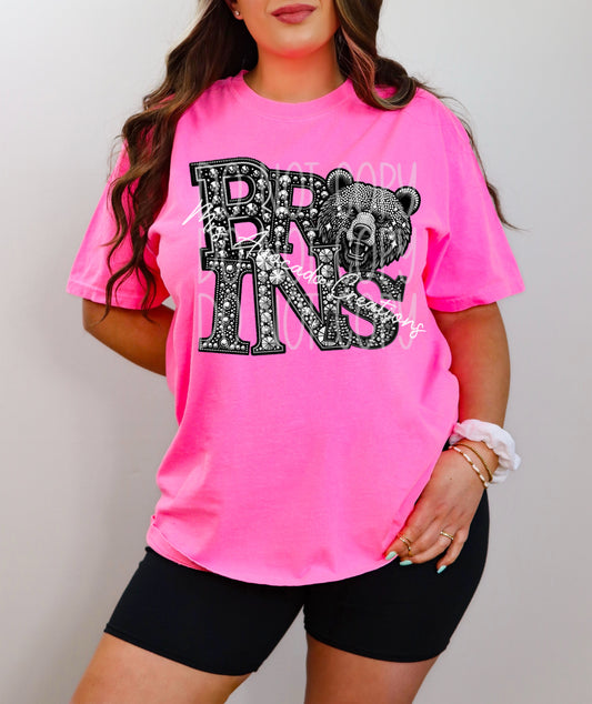 Faux Rhinestone Bruins