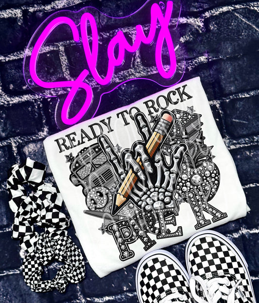 Faux rhinestone ready to rock pre-k