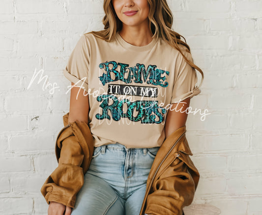 Blame it on my roots faux leather tooled