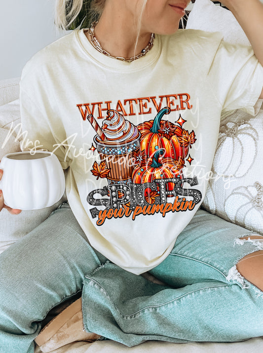 Faux rhinestone whatever spices your pumpkin