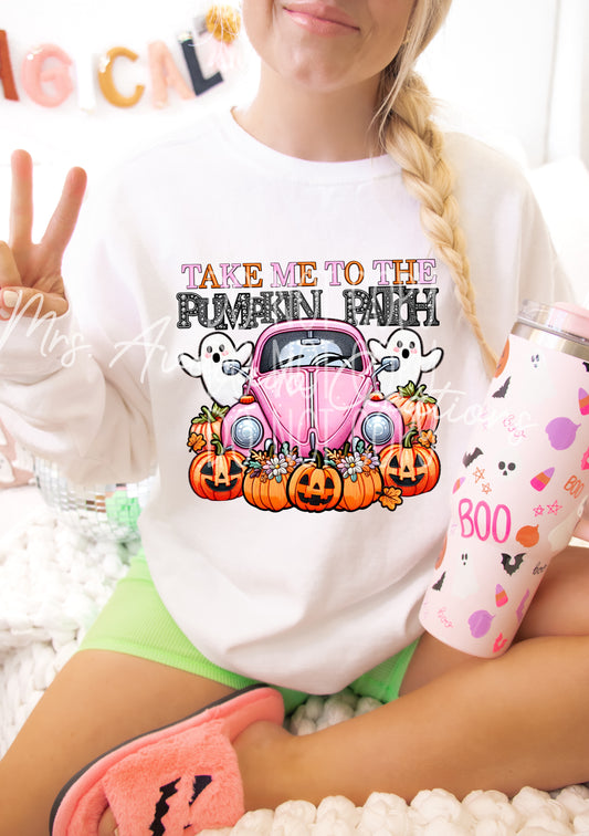 Faux rhinestone Take me to the pumpkin patch