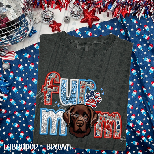 Patriotic Labrador brown