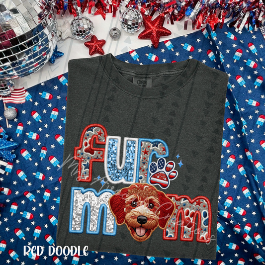 Patriotic Red Doodle