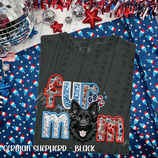 Patriotic German Shepherd Black
