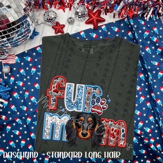 Patriotic Long Hair Dachshund