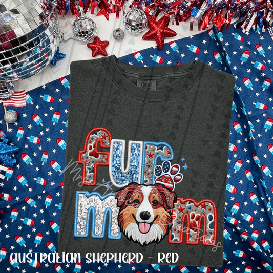 Patriotic Australian Shepherd Red