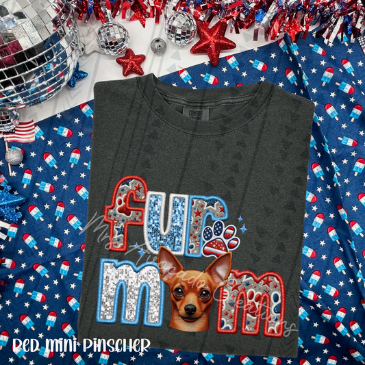 Patriotic Red Mini Pinscher