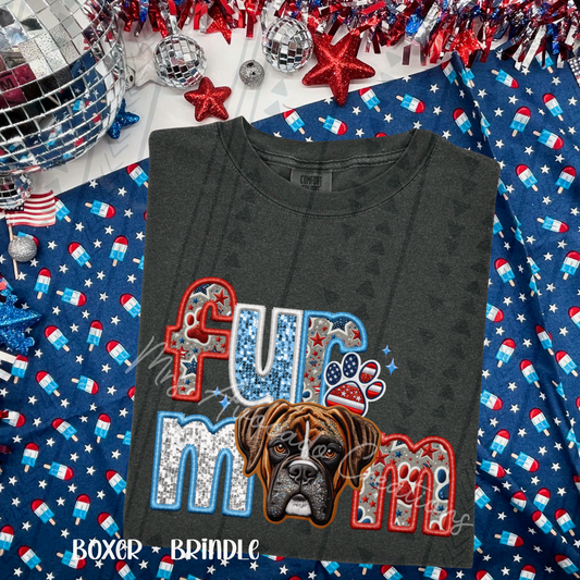 Patriotic Brindle Boxer