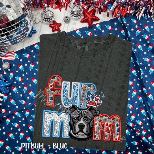 Patriotic Blue Pitbull