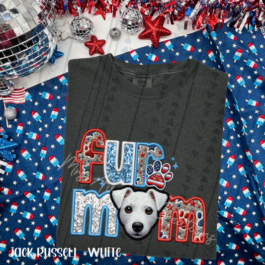 Patriotic White Jack Russell Terrier