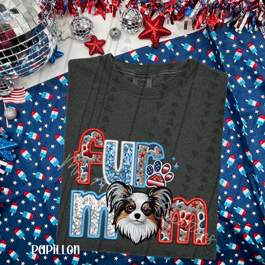 Patriotic Papillon brown/black/white