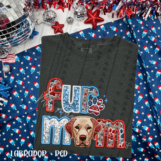 Patriotic Red Labrador