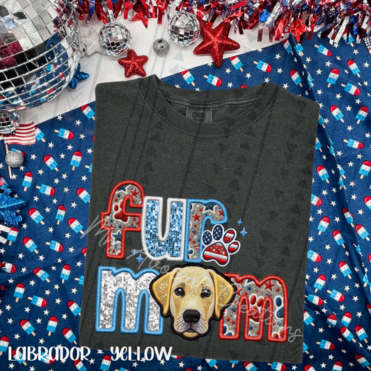 Patriotic Yellow Labrador