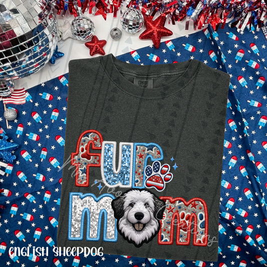 Patriotic English Sheepdog