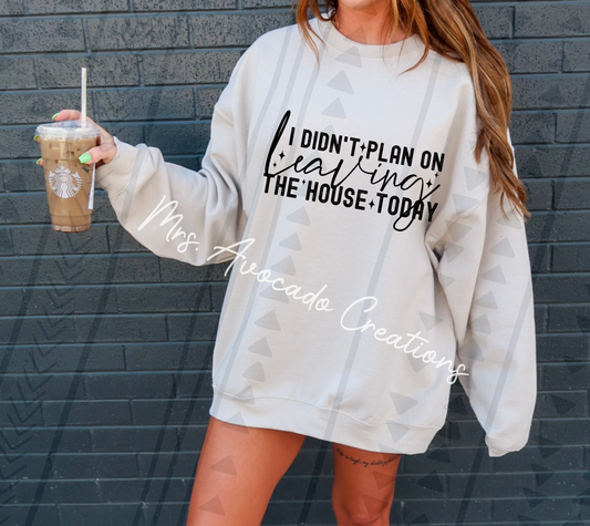 I didn't plan on leaving the house