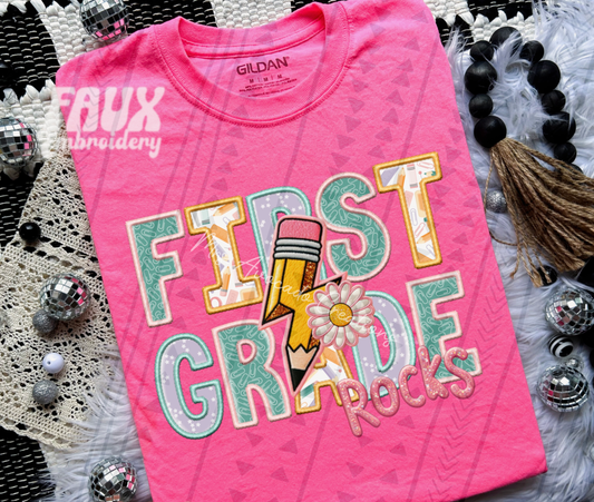 First grade rocks (pink)