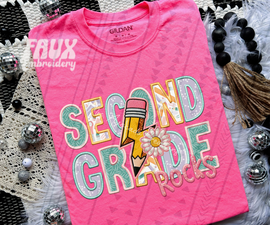 Second grade rocks (pink)