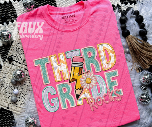Third grade rocks (pink)