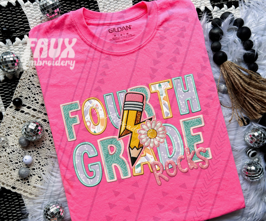 Fourth grade rocks (pink)