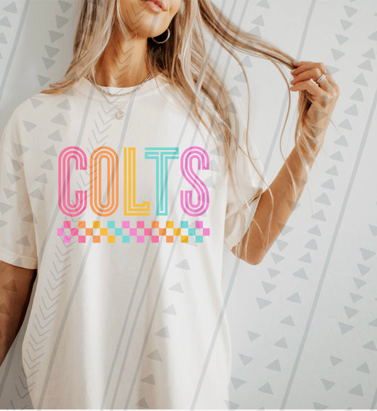 Colorful checkered Colts