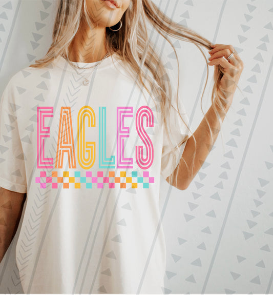 Colorful checkered Eagles