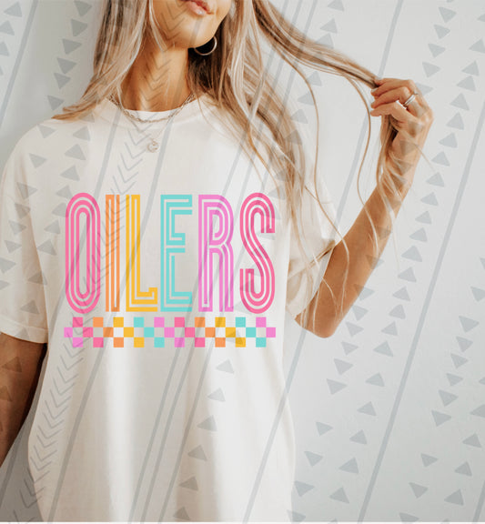Colorful checkered Oilers