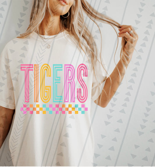 Colorful checkered Tigers