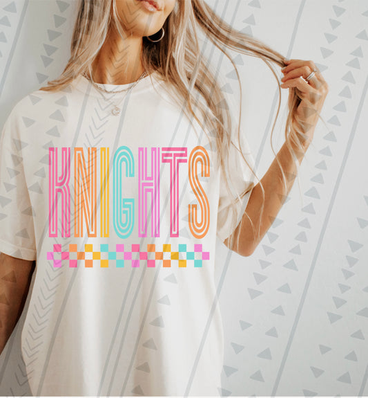Colorful checkered Knights