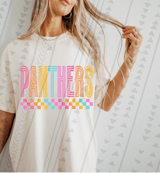 Colorful checkered Panthers