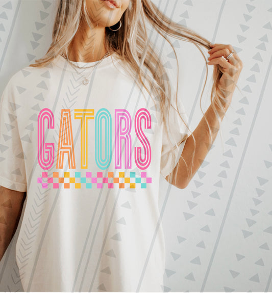 Colorful checkered Gators