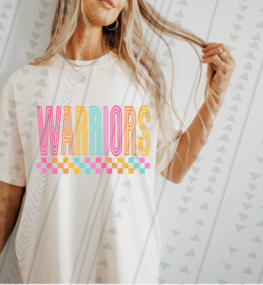Colorful checkered Warriors