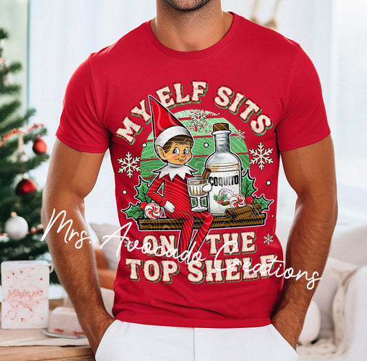 My elf sits on the top shelf (boy)
