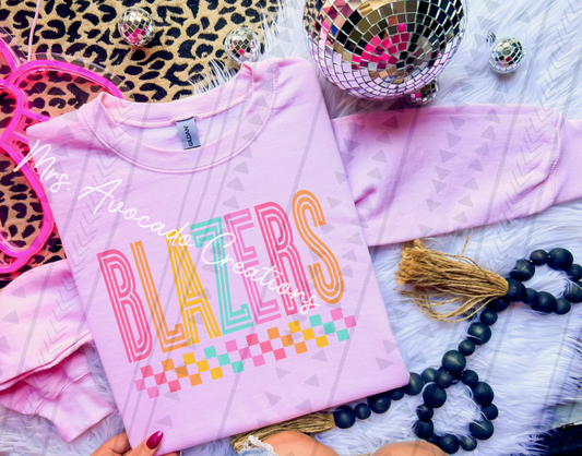 Colorful checkered Blazers