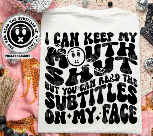 I can keep my mouth shut