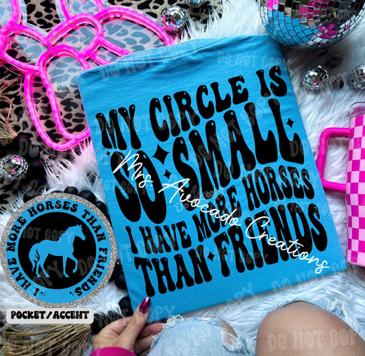 My circle is so small I have more horses than friends
