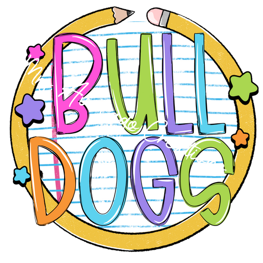 Notebook circle Bulldogs
